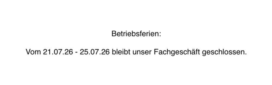 Betriebsferien Sommer 2026
